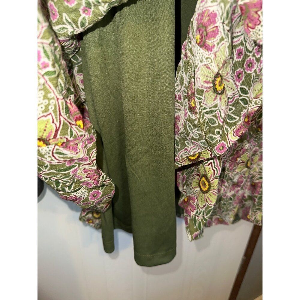 NWT Maurice’s Green Floral Open Back Mini Dress Size XL - Picture 6 of 14